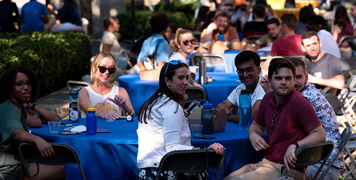 Incoming Pitt graduate students gather at annual orientation picnic